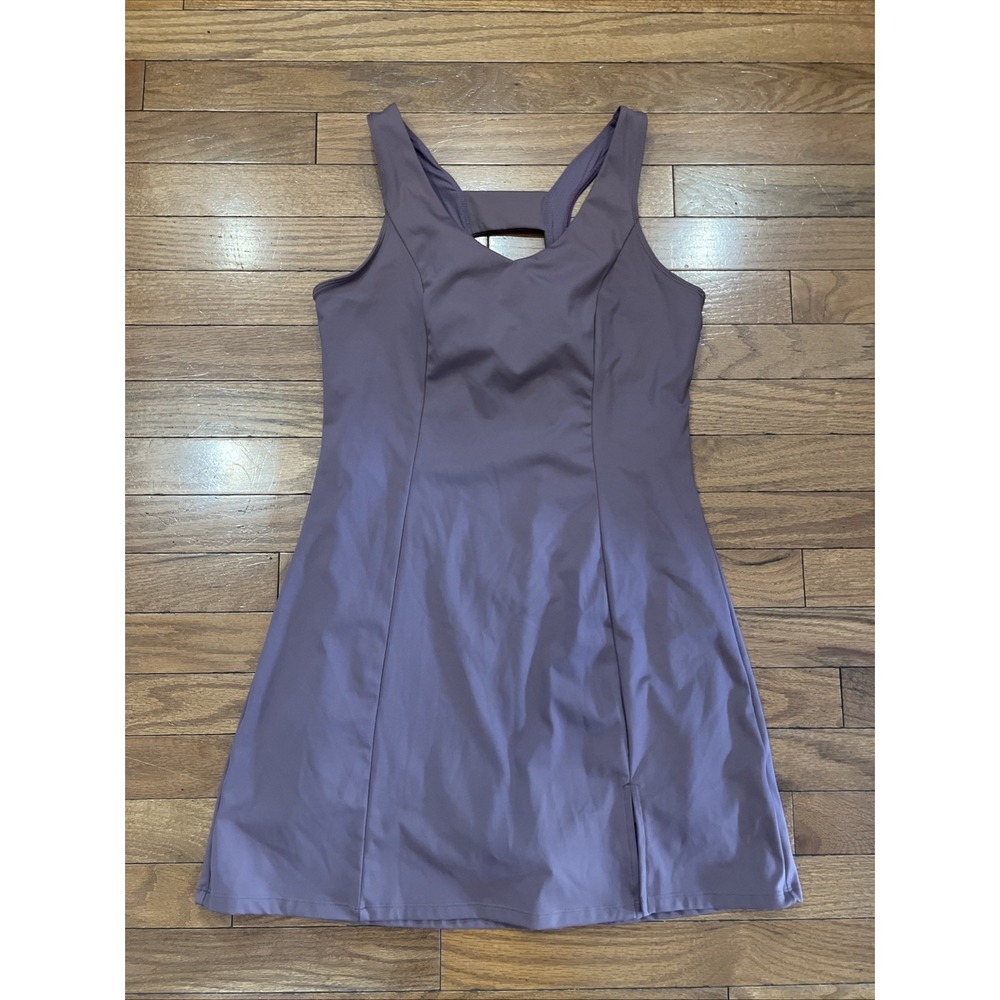 Purple Plum Athletic Tennis Dress Built In Shorts Racerback Sleeveless Medium
